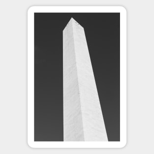 Washington Monument tall obelisk in National Mall Washington DC commemorating George Washington monochrome Sticker